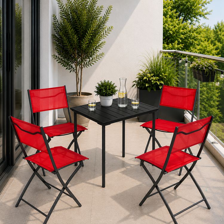 Produktbild: 5 tlg. Bistroset Balkonset Gartenset Sumila 80x55