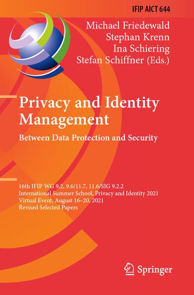 Produktbild: Privacy and Identity Management. Between Data Protection and Security