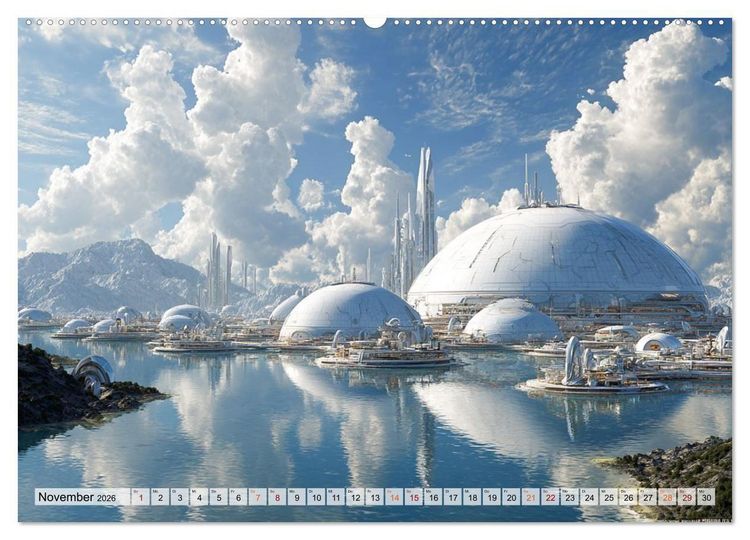 Produktbild: Fantasie Welten - Science Fiction (Wandkalender 2026 DIN A2 quer), CALVENDO Monatskalender