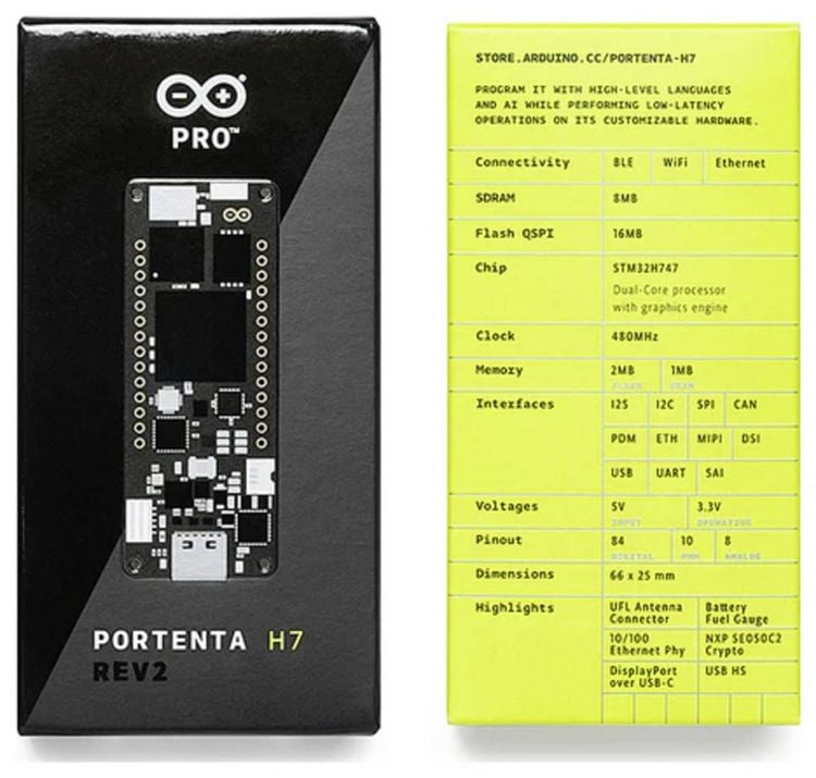 Produktbild: Arduino ABX00042 Board Portenta H7 Portenta