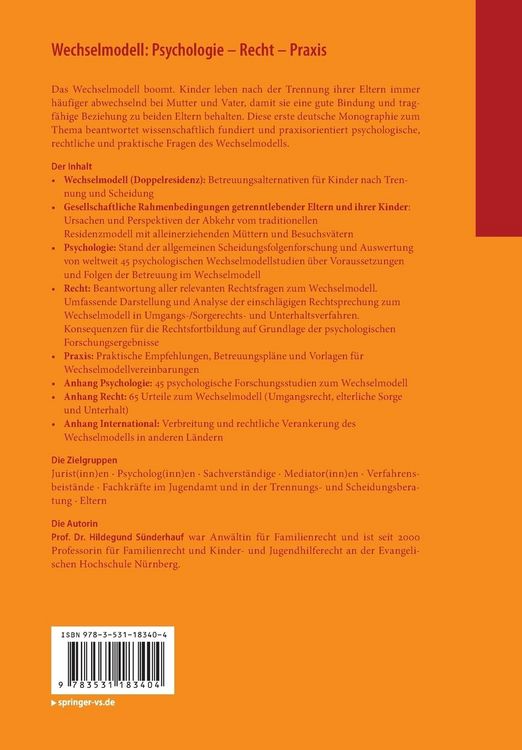 Produktbild: Wechselmodell: Psychologie &ndash; Recht &ndash; Praxis