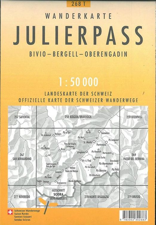 Produktbild: 268T Julierpass Wanderkarte