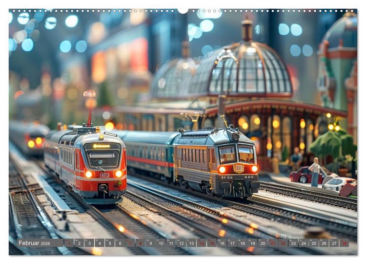 Produktbild: Modelleisenbahnen sind cool (Wandkalender 2026 DIN A2 quer), CALVENDO Monatskalender