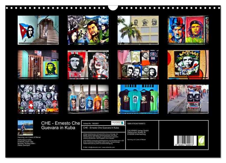 Produktbild: CHE - Ernesto Che Guevara in Kuba (Wandkalender 2026 DIN A3 quer), CALVENDO Monatskalender