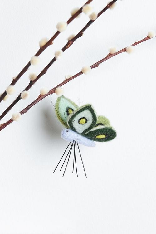 Produktbild: Aufh&auml;nger Filz-Schmetterling hellblau 10 x 10,5 x 7cm