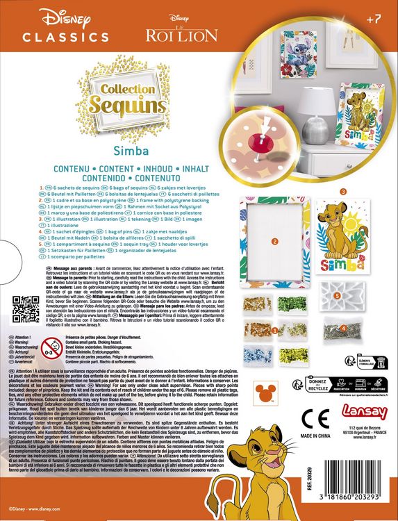 Produktbild: COLLECTION SEQUINS - Paillettenkunst Simba