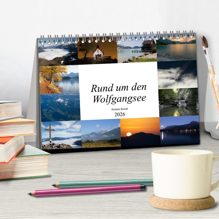 Produktbild: Rund um den Wolfgangsee (Tischkalender 2026 DIN A5 quer), CALVENDO Monatskalender