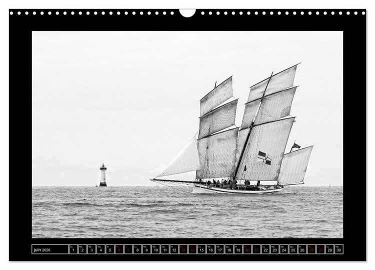 Produktbild: Voiles anciennes (Calendrier mural 2026 DIN A3 vertical), CALVENDO calendrier mensuel