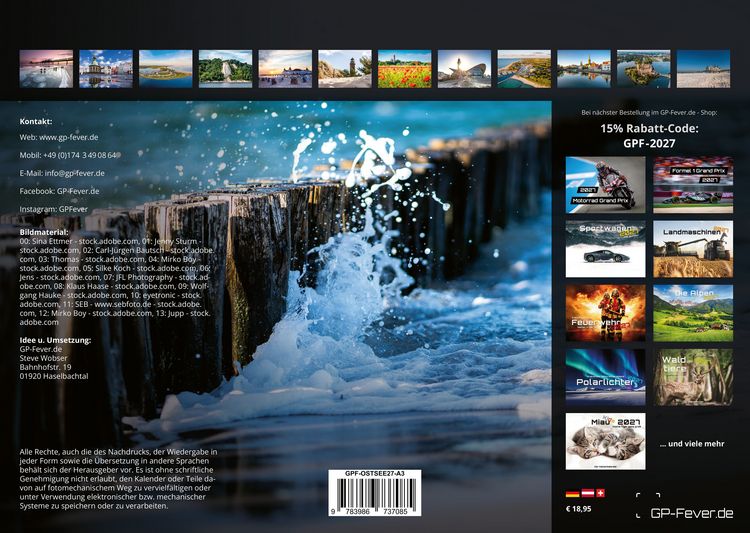 Produktbild: Ostsee - Zwischen D&uuml;nen und Horizont &ndash; Die Ostsee erleben - 2027 - Kalender DIN A3