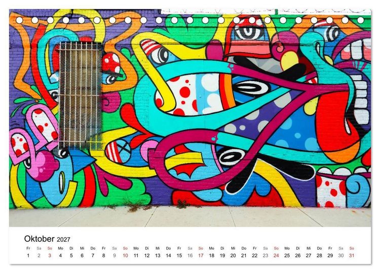 Produktbild: Brooklyn Street Art (Tischkalender 2027 DIN A5 quer), CALVENDO Monatskalender