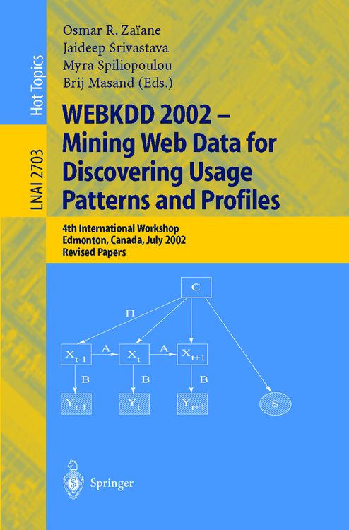 Produktbild: WEBKDD 2002 - Mining Web Data for Discovering Usage Patterns and Profiles