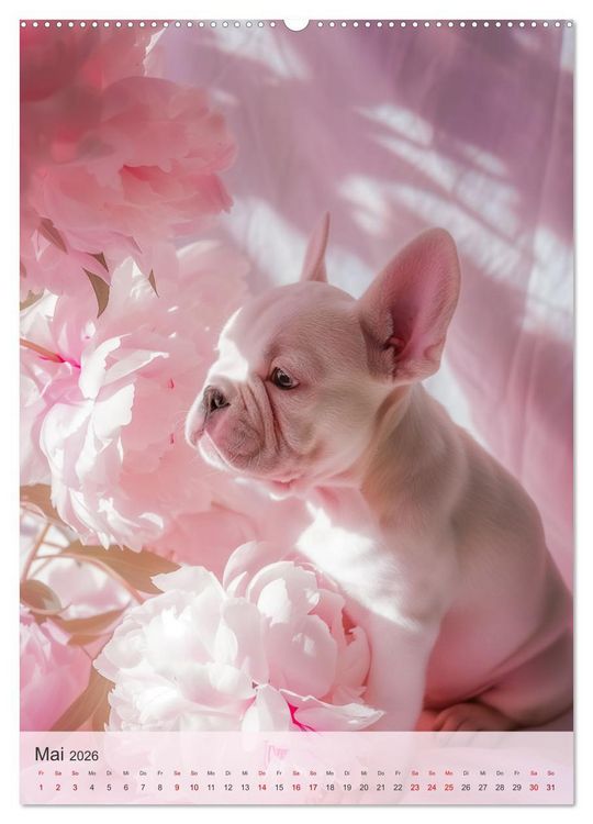 Produktbild: Bulldoggen (Wandkalender 2026 DIN A2 hoch), CALVENDO Monatskalender