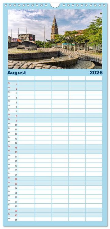 Produktbild: Familienplaner 2026 - Schleswig Holstein - Landeshauptstadt Kiel mit 5 Spalten (Wandkalender, 21 x 45 cm) CALVENDO