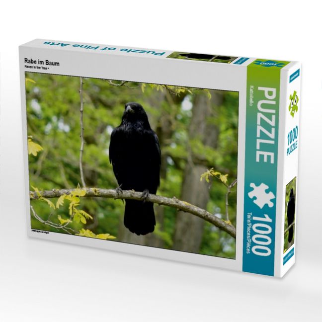 Produktbild: CALVENDO Puzzle Rabe im Baum | 1000 Teile Lege-Gr&ouml;&szlig;e 64x48cm Foto-Puzzle f&uuml;r gl&uuml;ckliche Stunden