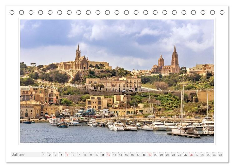 Produktbild: Malta. Impressionen einer Insel (Tischkalender 2026 DIN A5 quer), CALVENDO Monatskalender