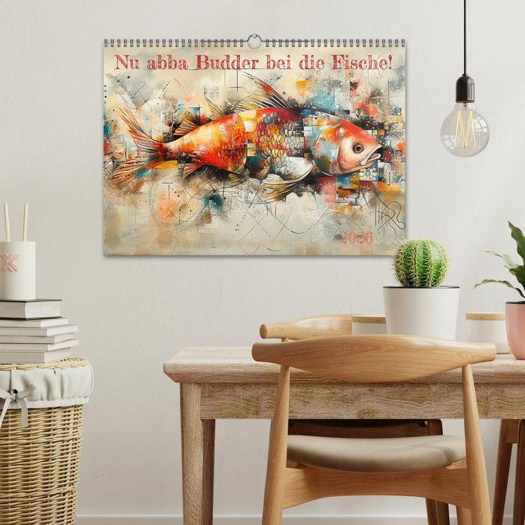 Produktbild: Nu abba Budder bei die Fische! (Wandkalender 2026 DIN A3 quer), CALVENDO Monatskalender