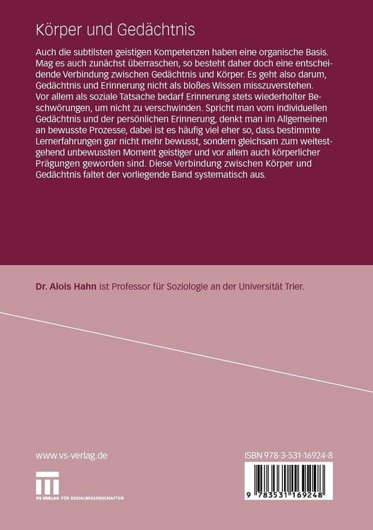 Produktbild: Körper und Gedächtnis