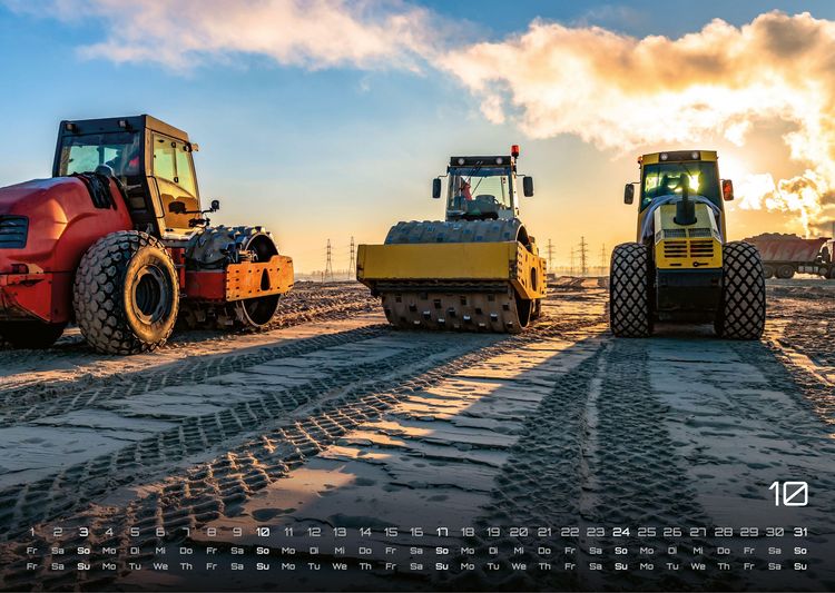 Produktbild: Baumaschinen - gigantische Bauhelfer - 2027 - Kalender DIN A3