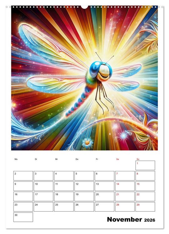 Produktbild: Heitere Insektenwelt (Wandkalender 2026 DIN A2 hoch), CALVENDO Monatskalender
