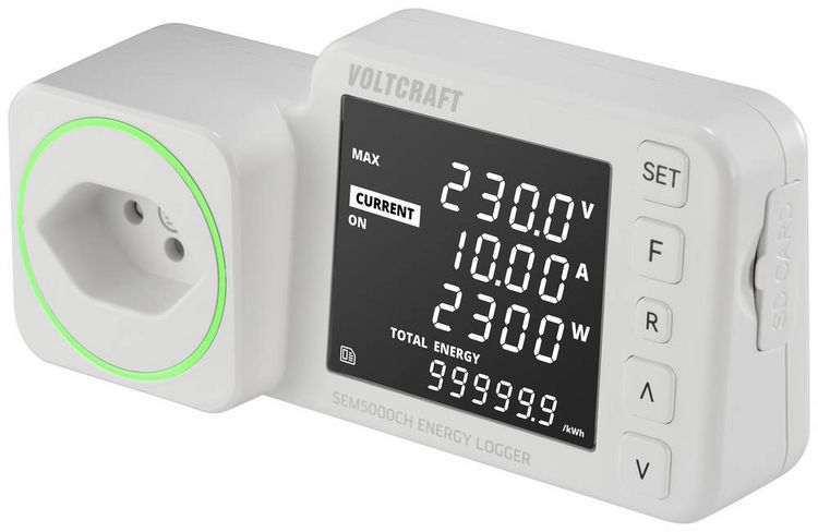 Produktbild: VOLTCRAFT SEM5000 CH Energiekosten-Messger&auml;t Kostenprognose, Alarmfunktion, Stromtarif einstellbar, Datenloggerfunktion