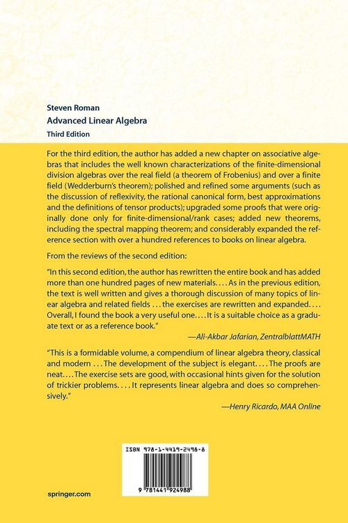 Produktbild: Advanced Linear Algebra