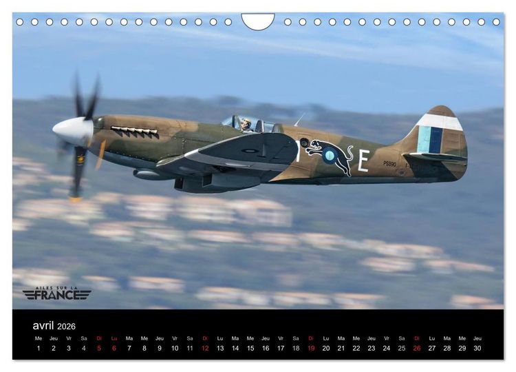 Produktbild: Ailes sur la France (Calendrier mural 2026 DIN A4 vertical), CALVENDO calendrier mensuel