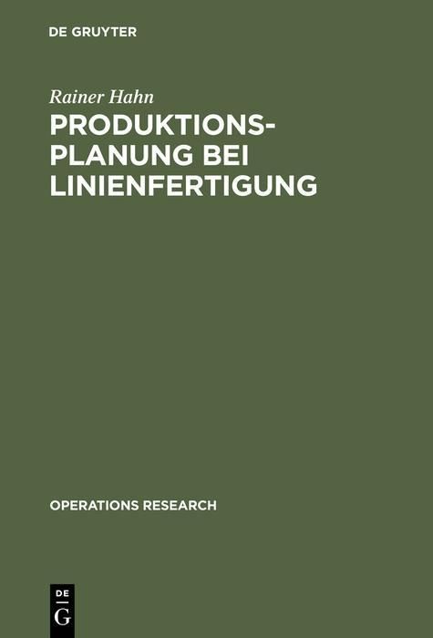 Produktbild: Produktionsplanung bei Linienfertigung