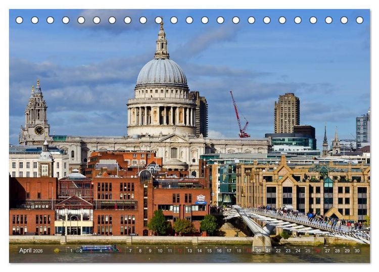 Produktbild: Londoner Perspektiven (Tischkalender 2026 DIN A5 quer), CALVENDO Monatskalender
