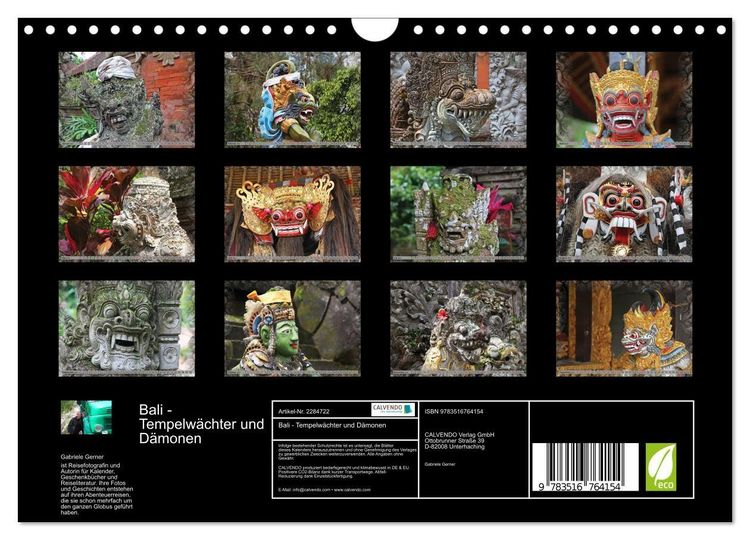 Produktbild: Bali - Tempelw&auml;chter und D&auml;monen (Wandkalender 2027 DIN A4 quer), CALVENDO Monatskalender