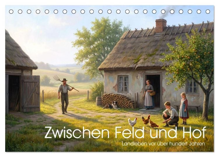 Produktbild: Zwischen Feld und Hof - Landleben vor &uuml;ber hundert Jahren (Tischkalender 2027 DIN A5 quer), CALVENDO Monatskalender