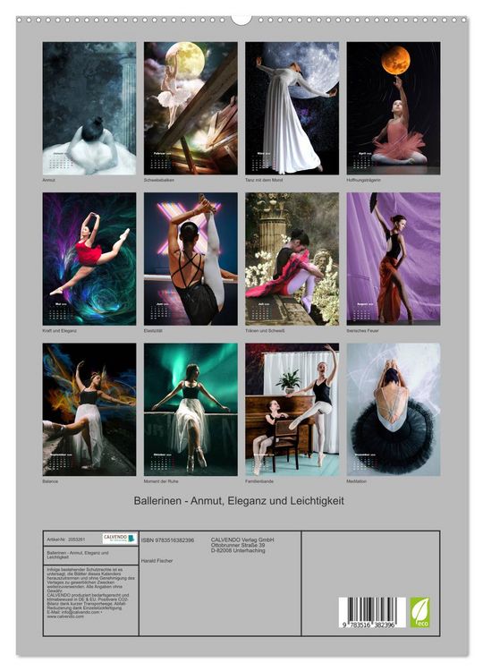Produktbild: Ballerinen - Anmut, Eleganz und Leichtigkeit (hochwertiger Premium Wandkalender 2026 DIN A2 hoch), Kunstdruck in Hochglanz