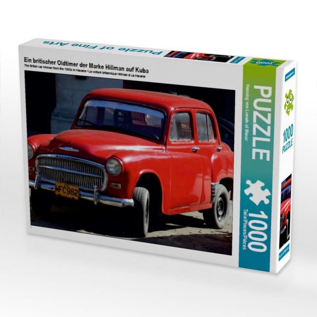 Produktbild: CALVENDO Puzzle Ein britischer Oldtimer der Marke Hillman auf Kuba 1000 Teile Puzzle quer | 1000 Teile Lege-Gr&ouml;&szlig;e 64 &times; 48 cm Foto-Puzzle f&uuml;r gl&uuml;ckliche Stunden