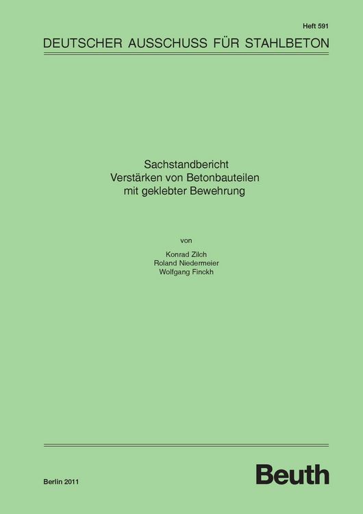 Produktbild: Sachstandbericht "Verst&auml;rken von Betonbauteilen mit geklebter Bewehrung"