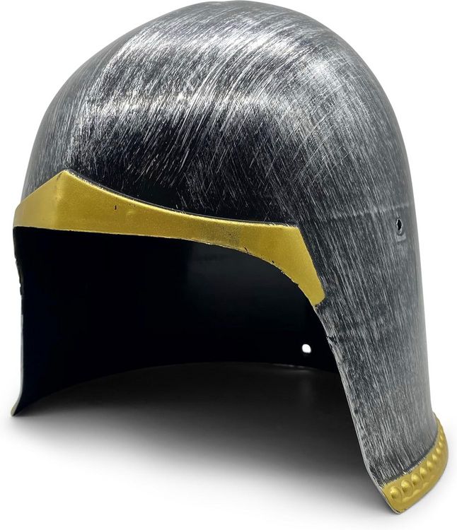 Produktbild: BestSaller 1425 - Kinder-Beckenhaube, Ritterhelm, Kunststoff, Titan/Gold, 21x21,5x21cm