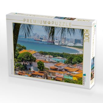 Produktbild: CALVENDO Puzzle Skyline Recifes im Hintergrund, Olinda, Brasilien | 1000 Teile Lege-Gr&ouml;&szlig;e 64x48cm Foto-Puzzle f&uuml;r gl&uuml;ckliche Stunden