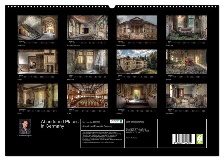 Produktbild: Abandoned Places in Germany (High Quality Premium Wall Calendar 2026 DIN A2 landscape),CALVENDO 12 Month Wall Calendar