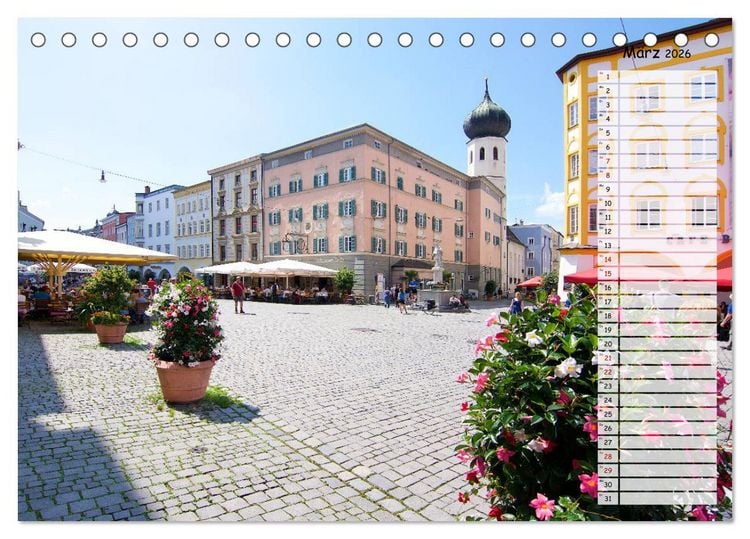 Produktbild: Eine Perle Oberbayerns - Rosenheim (Tischkalender 2026 DIN A5 quer), CALVENDO Monatskalender