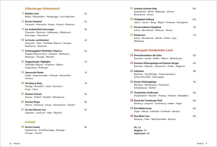 Produktbild: Das Oldenburger und Osnabr&uuml;cker Land erfahren 30 Radtouren durch malerische Landschaften, zu reizvollen St&auml;dten und kulturellen Highlights