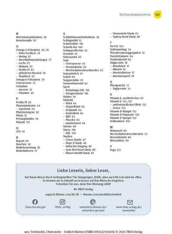 Produktbild: Cholesterin - Endlich Klartext