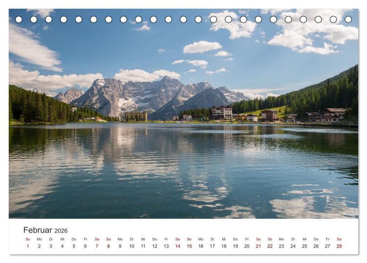 Produktbild: Ein Spaziergang in den Dolomiten (Tischkalender 2026 DIN A5 quer), CALVENDO Monatskalender