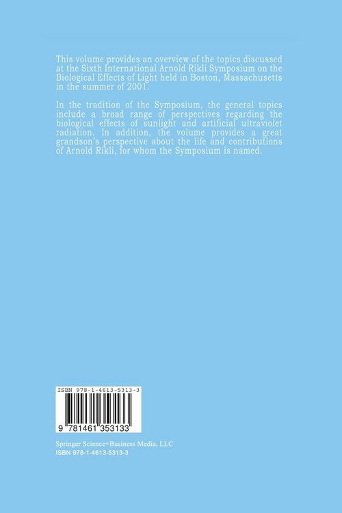 Produktbild: Biologic Effects of Light 2001