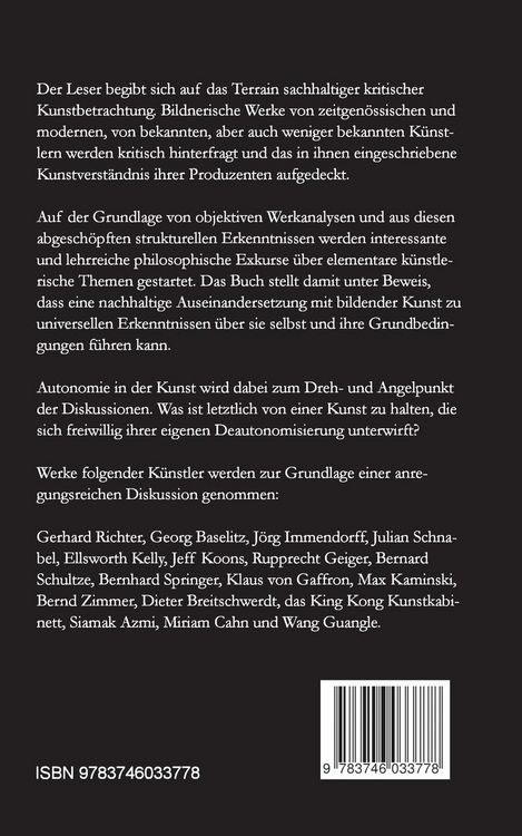 Produktbild: Autonomie in der Kunst