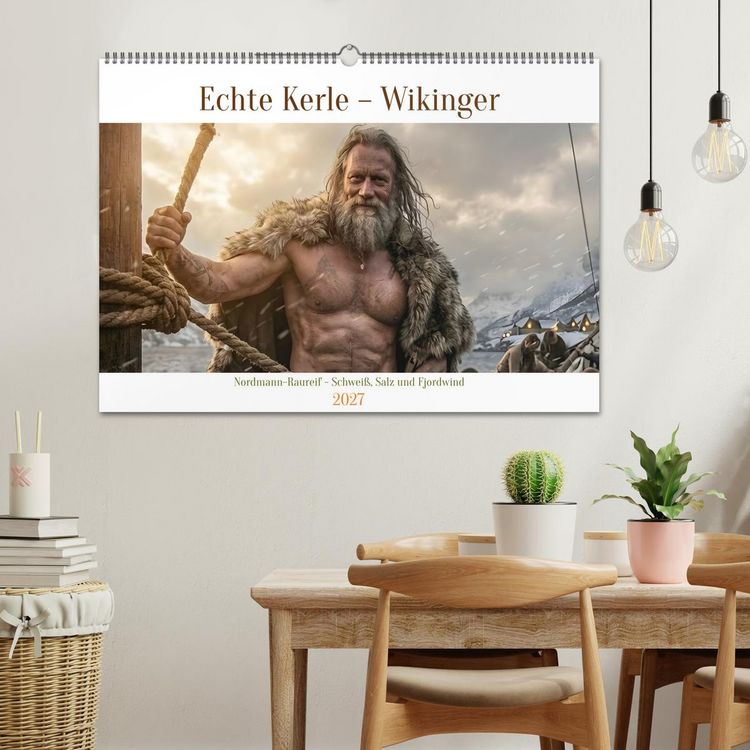 Produktbild: Echte Kerle &ndash; Wikinger (Wandkalender 2027 DIN A2 quer), CALVENDO Monatskalender