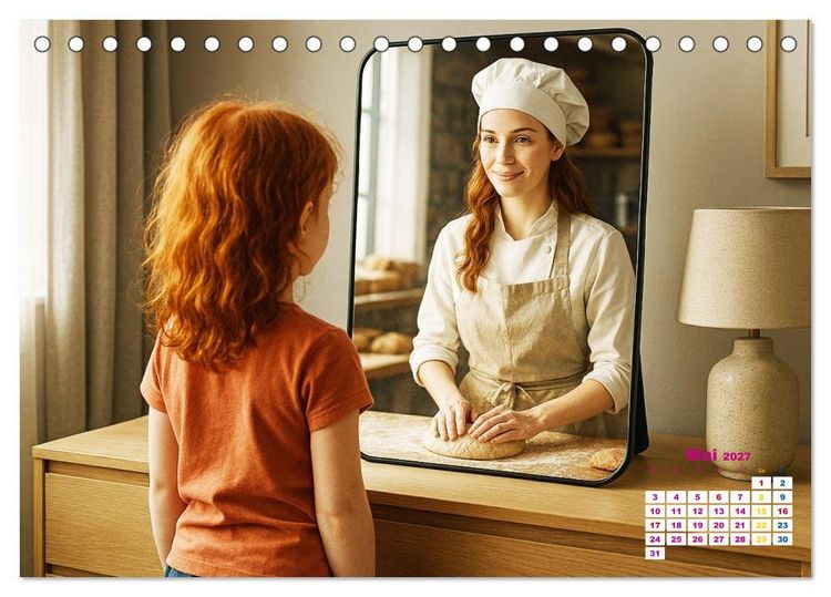 Produktbild: Zukunft im Spiegelbild - Tr&auml;ume ver&auml;ndern sich nicht, sie reifen (Tischkalender 2027 DIN A5 quer), CALVENDO Monatskalender