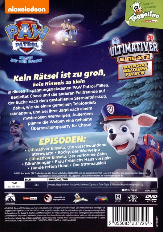 Produktbild: Paw Patrol: Die Fellfreunde l&ouml;sen ein R&auml;tsel