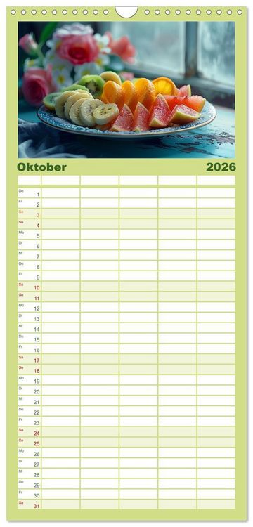Produktbild: Familienplaner 2026 - Vitamine im &Uuml;berfluss mit 5 Spalten (Wandkalender, 21 x 45 cm) CALVENDO