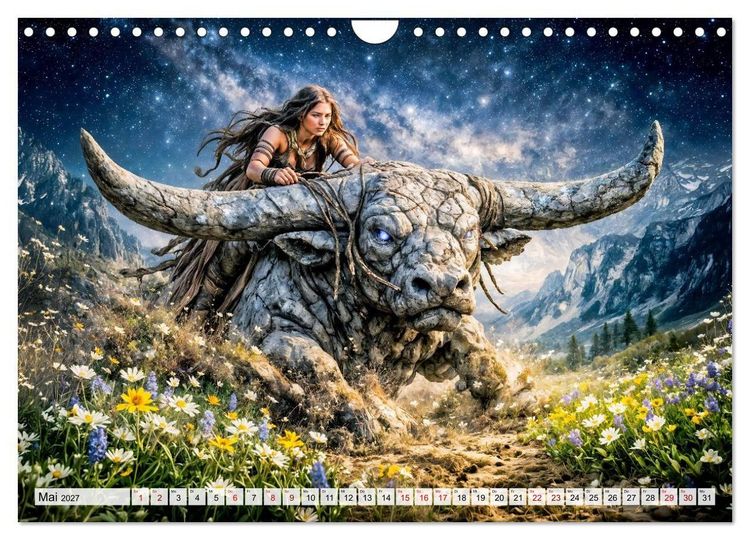 Produktbild: Sternzeichen - Die M&auml;chte des Tierkreises (Wandkalender 2027 DIN A4 quer), CALVENDO Monatskalender