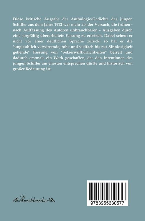 Produktbild: Schillers Anthologie-Gedichte