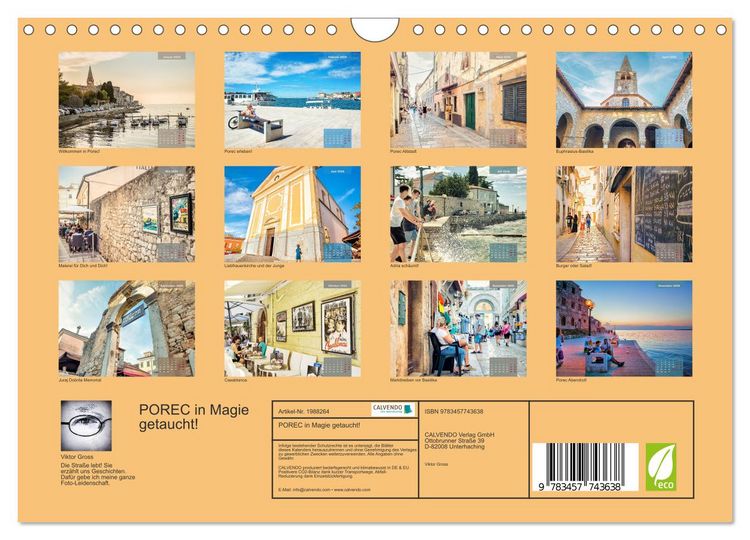 Produktbild: POREC in Magie getaucht! (Wandkalender 2026 DIN A4 quer), CALVENDO Monatskalender