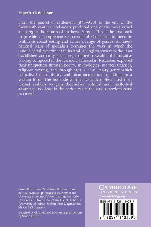 Produktbild: Old Icelandic Literature and Society